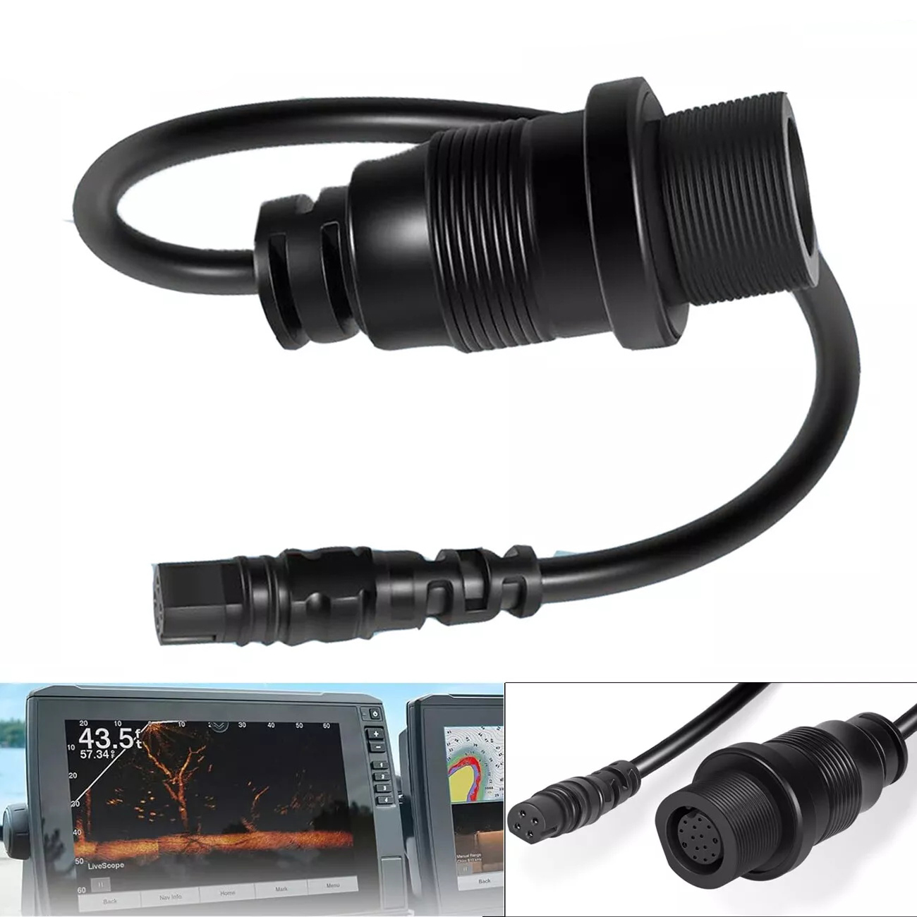 Fish Finder Cable - 1852081 Cable adaptador MKR-DSC-12 de 4